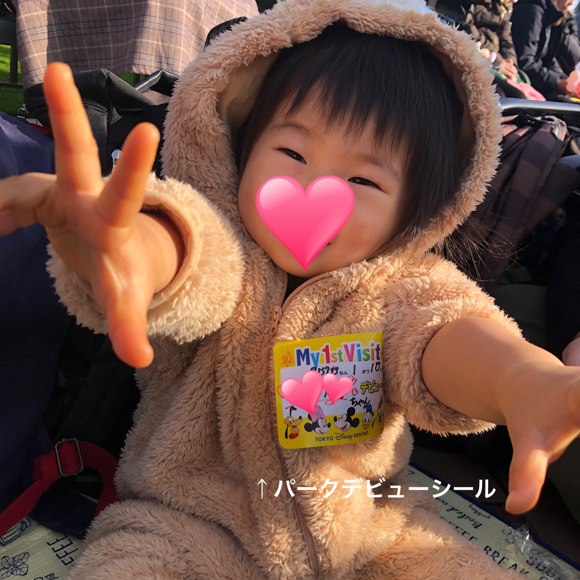 妊娠9ヶ月 1歳児連れ大阪 ディズニーランド旅 Happy R
